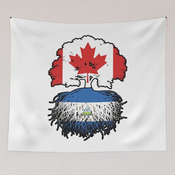 Item preview, Nicaragua Nicaraguan Canadian Canada Tree Roots Flag designed and sold by FlagX.