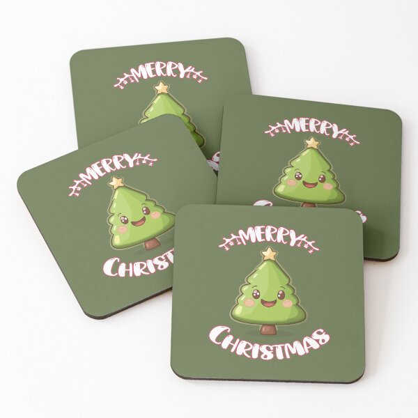 Item preview, Merry Christmas - Cute Christmas Tree T-Shirt on Green Background designed and sold by SpoonToonCnt.