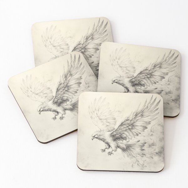 Item preview, Black and white phoenix drawing designed and sold by Pencil-Art.