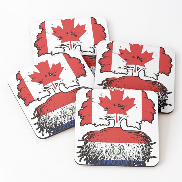 Item preview, Paraguay Paraguayan Canadian Canada Tree Roots Flag designed and sold by FlagX.