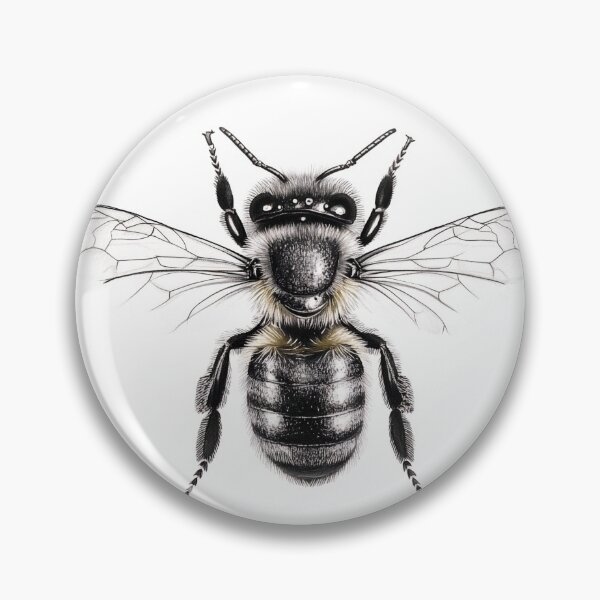 Item preview, Black and white wasp pencil drawing designed and sold by Pencil-Art.