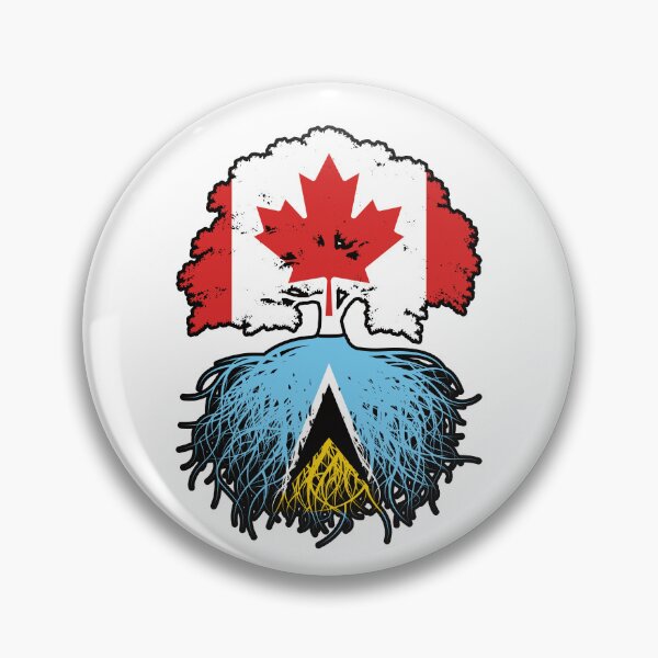 Item preview, Saint Lucia Saint Lucian Canadian Canada Tree Roots Flag designed and sold by FlagX.