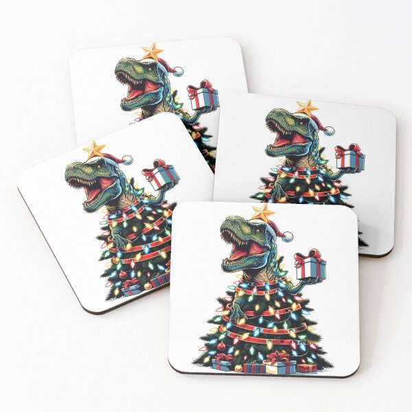 Item preview, funny Tree-Rexmas, Christmas, Dinosaur, Santasaurus rex, t-rex in a Santa hat designed and sold by MERCH HQ.