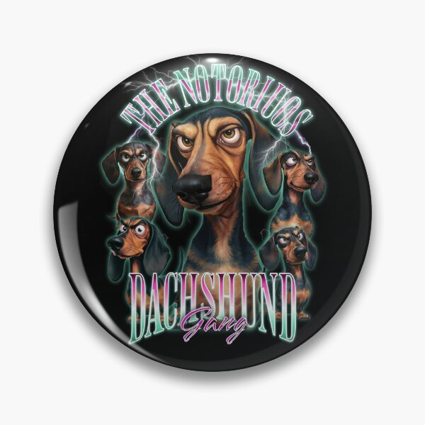 Item preview, The Notorious Dachshund Gang – A T-shirt for fans of the cheeky four-legged friends designed and sold by BaKaT-s.