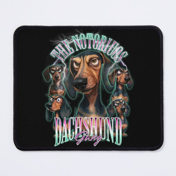Item preview, The Notorious Dachshund Gang – A T-shirt for fans of the cheeky four-legged friends designed and sold by BaKaT-s.