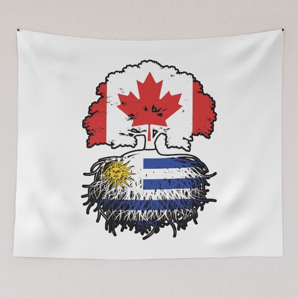 Item preview, Uruguay Uruguayan Canadian Canada Tree Roots Flag designed and sold by FlagX.