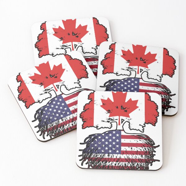 Item preview, USA American Canadian Canada Tree Roots Flag designed and sold by FlagX.