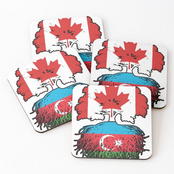 Item preview, Azerbaijan Azerbaijani Canadian Canada Tree Roots Flag designed and sold by FlagX.
