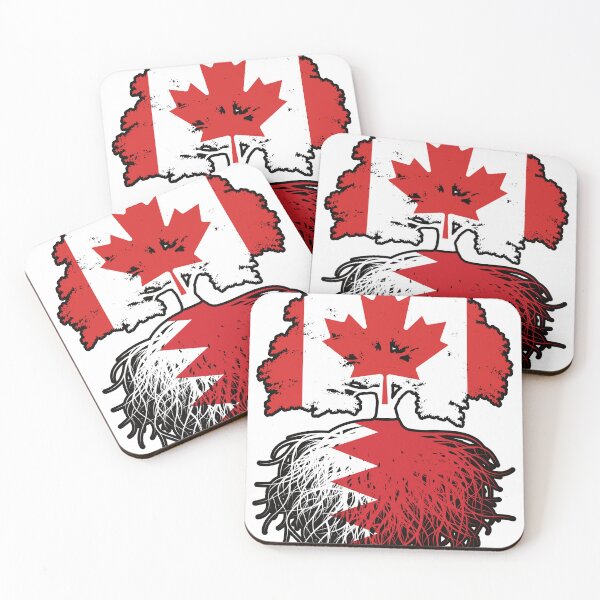 Item preview, Bahrain Bahraini Canadian Canada Tree Roots Flag designed and sold by FlagX.