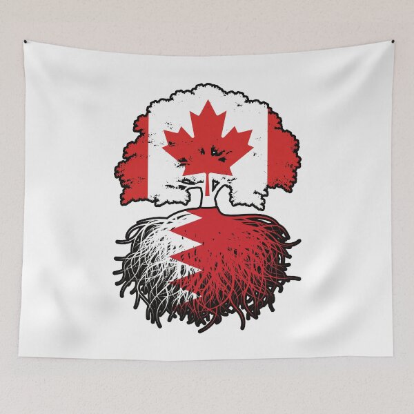Item preview, Bahrain Bahraini Canadian Canada Tree Roots Flag designed and sold by FlagX.