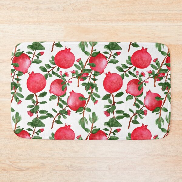Item preview, Pomegrante White Pattern designed and sold by ZamZamDesign.