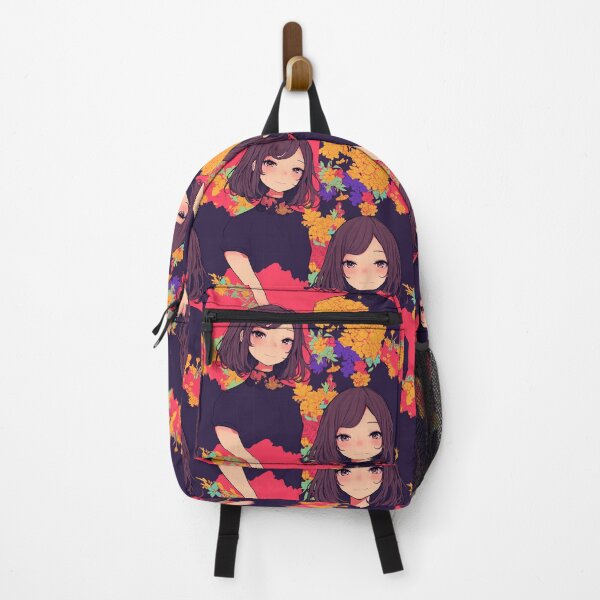 Item preview, Vibrant Floral Anime Girl Expressions by AI designed and sold by DigitAIShop.