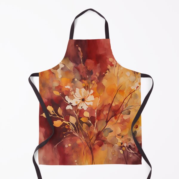 Item preview, Watercolor Florals Pattern Gold Burgundy, Autumn Romantic Elegant Pattern designed and sold by KolorellaS.