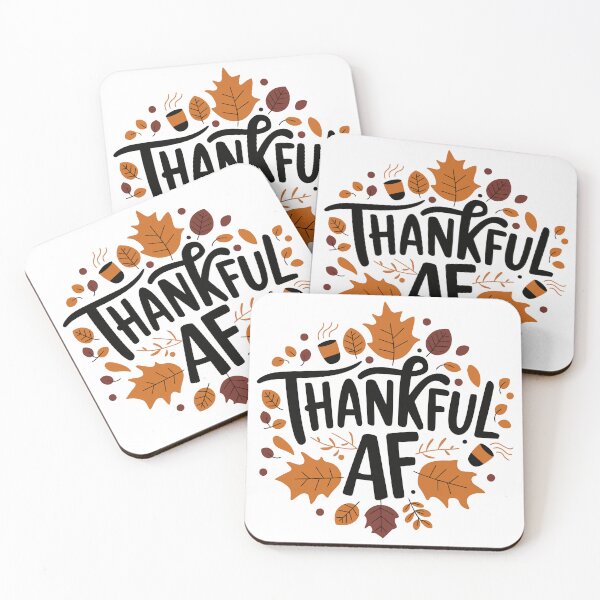 Item preview, Thankful AF Leaves Autumn Thanksgiving November designed and sold by AmandaGmadeit.