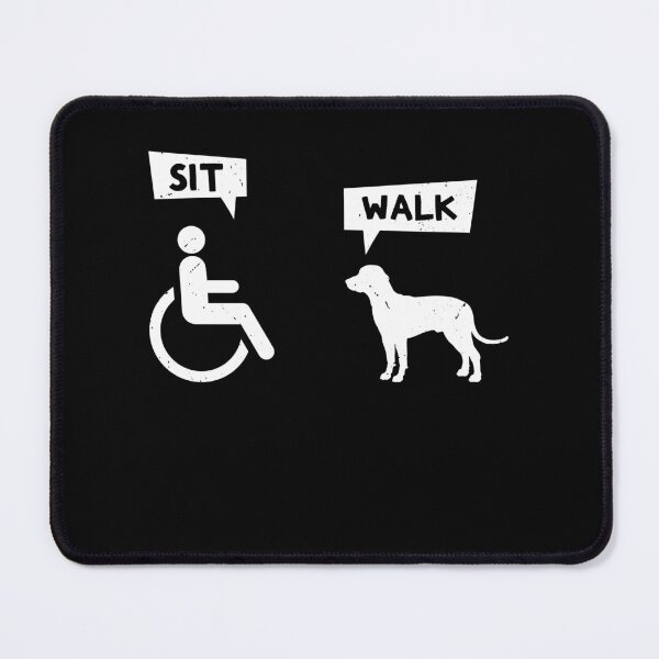 Item preview, Sit Walk - Funny Disabled Wheelchair User & Pet Dog designed and sold by Rahjihan.