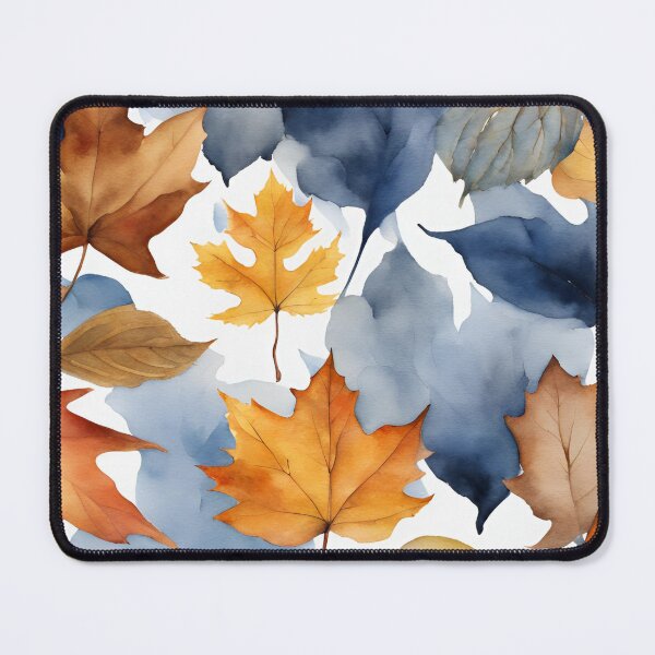 Item preview, Romantic Elegant Pattern Watercolor Leaves Pattern Gold Blue, designed and sold by KolorellaS.