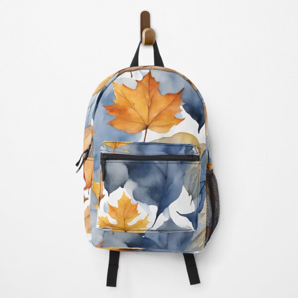 Item preview, Romantic Elegant Pattern Watercolor Leaves Pattern Gold Blue, designed and sold by KolorellaS.