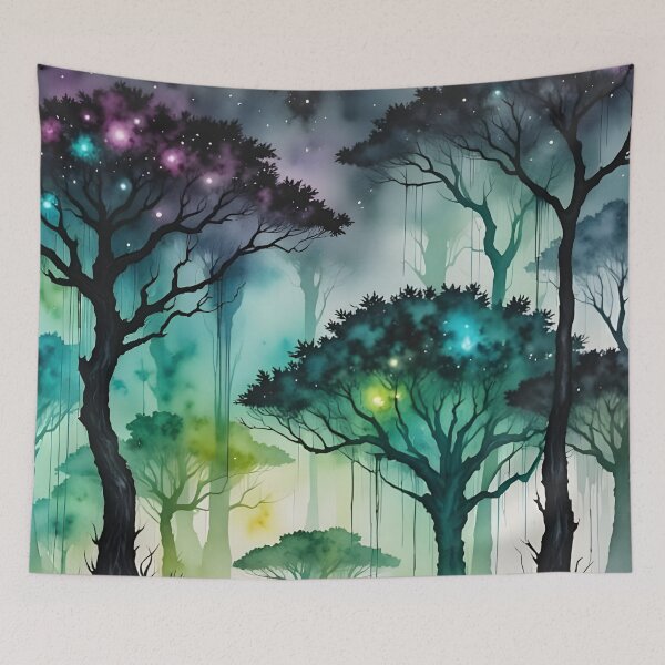 Item preview, Forest Of Familiar Fairies And Glowing Orbs designed and sold by taiche.