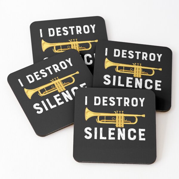 Item preview, I Destroy Silence - Trombonist Trombone Player Marching Band designed and sold by Rahjihan.