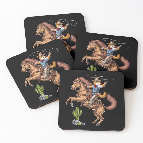 Item preview, Cat Cowboy Riding Rodeo Horse designed and sold by underheaven.