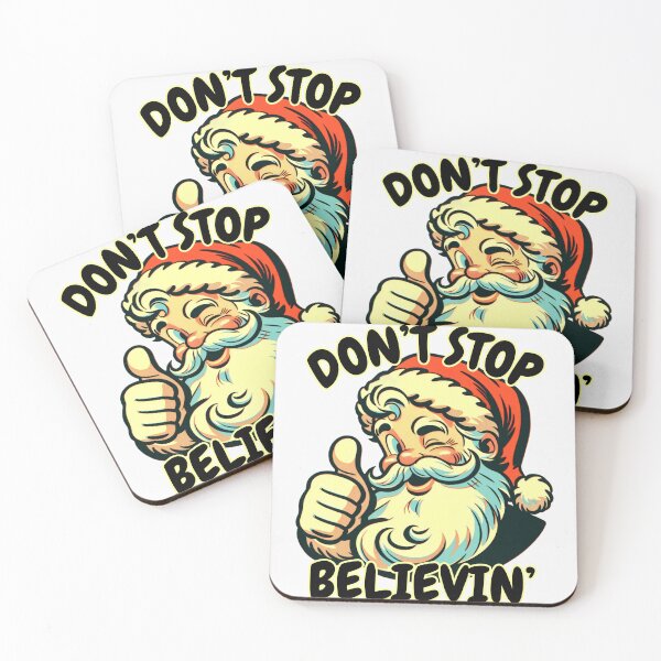 Item preview, Don’t Stops Believing Funny Santa Xmas retro Vibe Christmas Lover designed and sold by MERCH HQ.