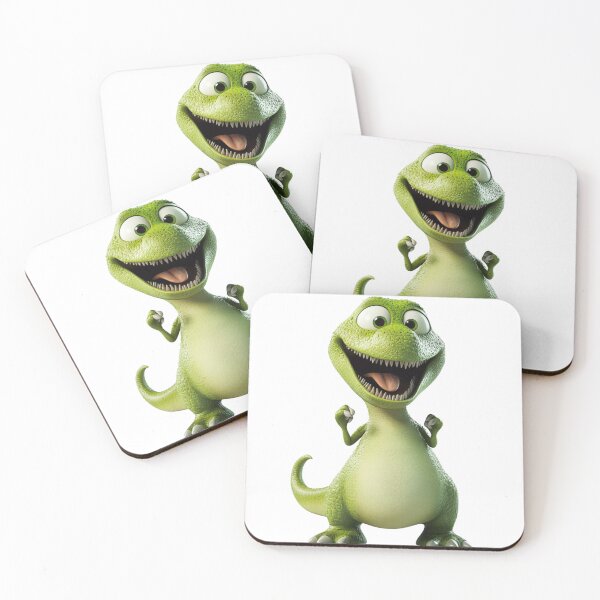 Item preview, Smiling Cartoon Dinosaur with Big Teeth designed and sold by IllustrifyArts.