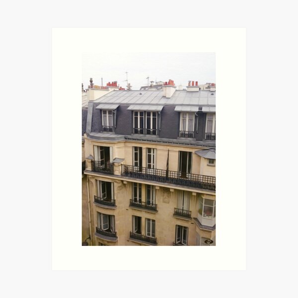 Toits de Paris dans le 14e arrondissement avec la Tour Effeil Impression artistique