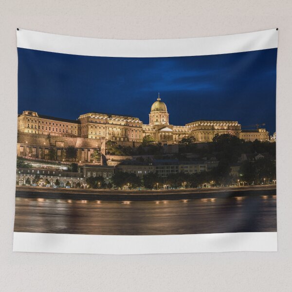 Item preview, Night view of the beautiful Buda Castle along the Danube River designed and sold by WorldScenery.