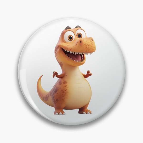 Item preview, Happy Orange Cartoon Dinosaur designed and sold by IllustrifyArts.