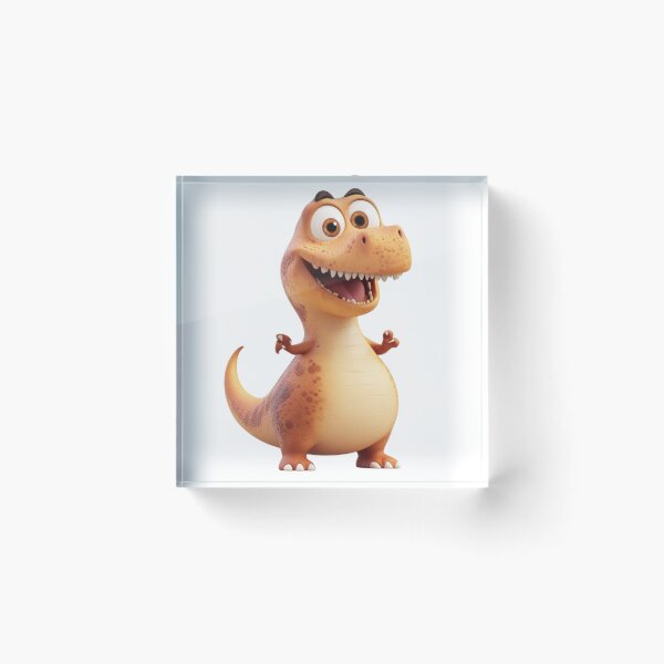 Item preview, Happy Orange Cartoon Dinosaur designed and sold by IllustrifyArts.