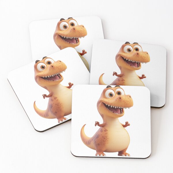 Item preview, Happy Orange Cartoon Dinosaur designed and sold by IllustrifyArts.