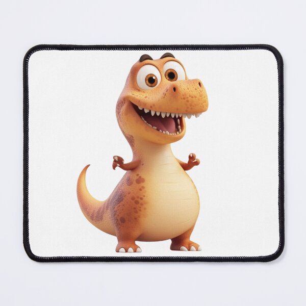 Item preview, Happy Orange Cartoon Dinosaur designed and sold by IllustrifyArts.