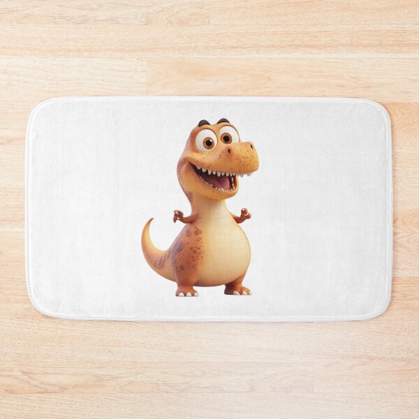 Item preview, Happy Orange Cartoon Dinosaur designed and sold by IllustrifyArts.