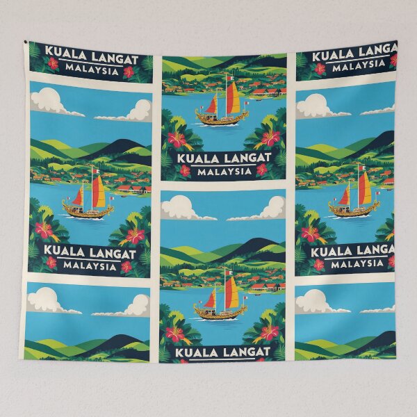 Item preview, Kuala Langat Malaysia Vintage Travel Tourism designed and sold by TravelersGems.