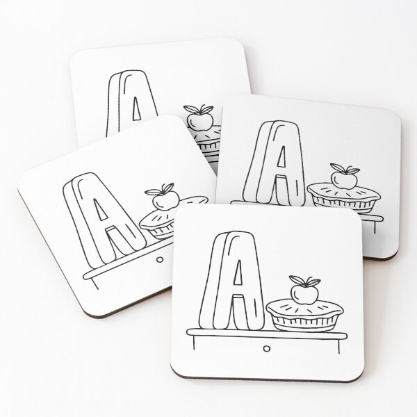 Item preview, Letter A Beside an Apple Pie on a Kitchen Counter designed and sold by rasagamastore.