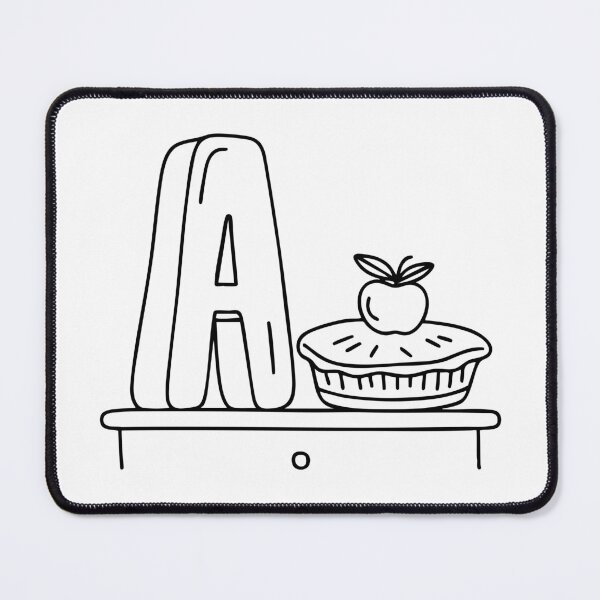 Item preview, Letter A Beside an Apple Pie on a Kitchen Counter designed and sold by rasagamastore.