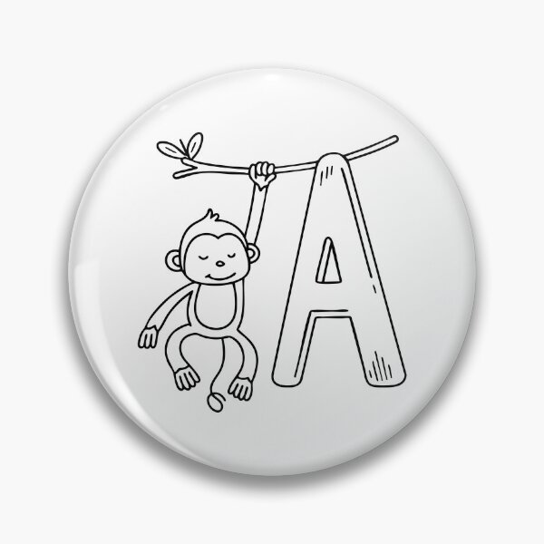 Item preview, an Ape Swinging Beside the Letter A designed and sold by rasagamastore.