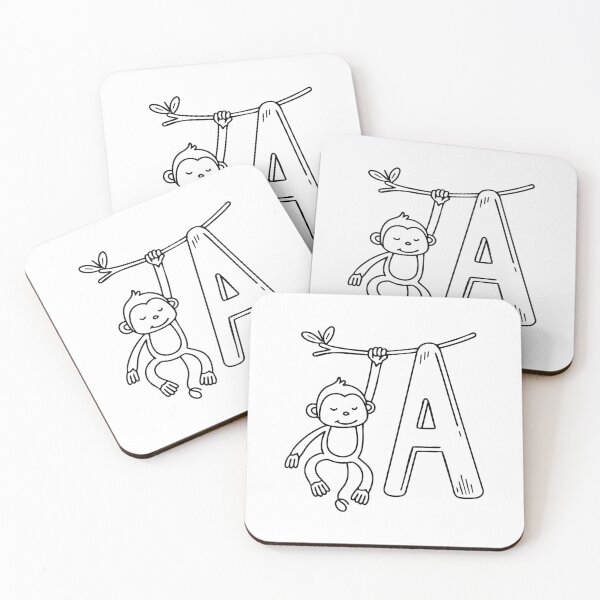 Item preview, an Ape Swinging Beside the Letter A designed and sold by rasagamastore.