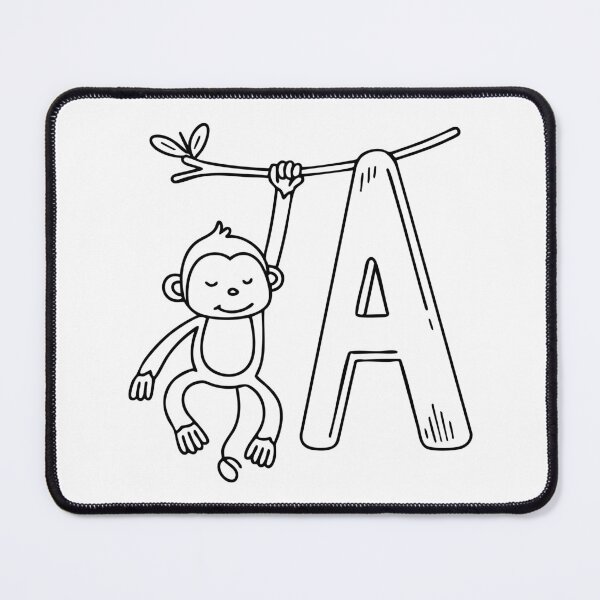 Item preview, an Ape Swinging Beside the Letter A designed and sold by rasagamastore.