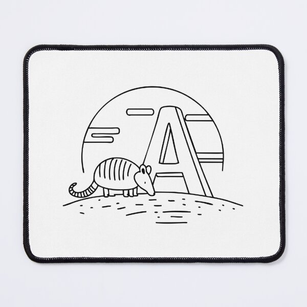 Item preview, an Armadillo in the Desert Beside the Letter A designed and sold by rasagamastore.