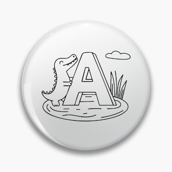 Item preview, an Alligator in the Swamp Beside the Letter A designed and sold by rasagamastore.