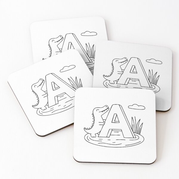 Item preview, an Alligator in the Swamp Beside the Letter A designed and sold by rasagamastore.