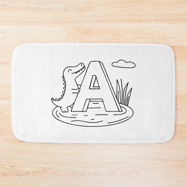Item preview, an Alligator in the Swamp Beside the Letter A designed and sold by rasagamastore.