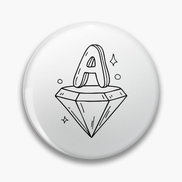 Item preview, Illustration of an Amethyst Crystal Beside the Letter A designed and sold by rasagamastore.