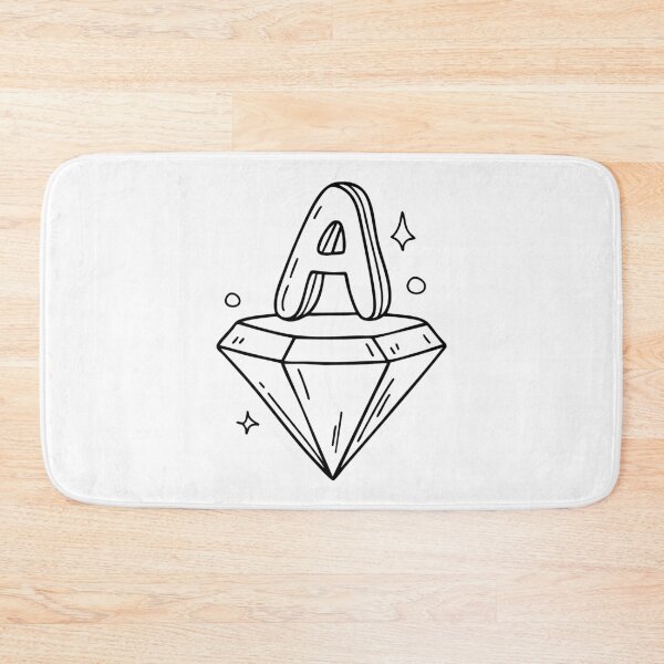 Item preview, Illustration of an Amethyst Crystal Beside the Letter A designed and sold by rasagamastore.