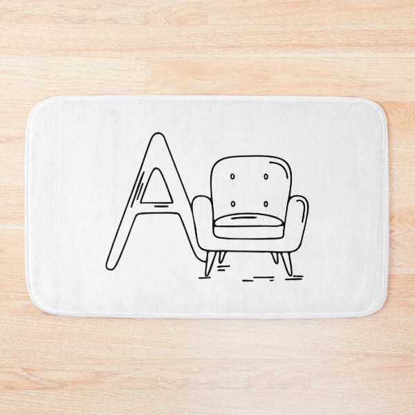 Item preview, Illustration of an Armchair Next to the Letter A designed and sold by rasagamastore.