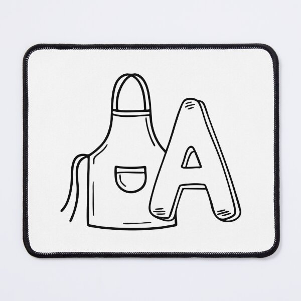 Item preview, the Letter A Next to an Apron designed and sold by rasagamastore.