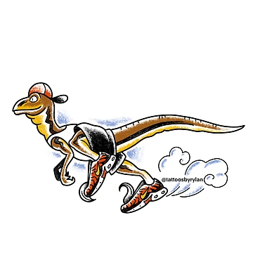 Artwork thumbnail, Sneaky Raptor Dude by Tattoos By Rylan