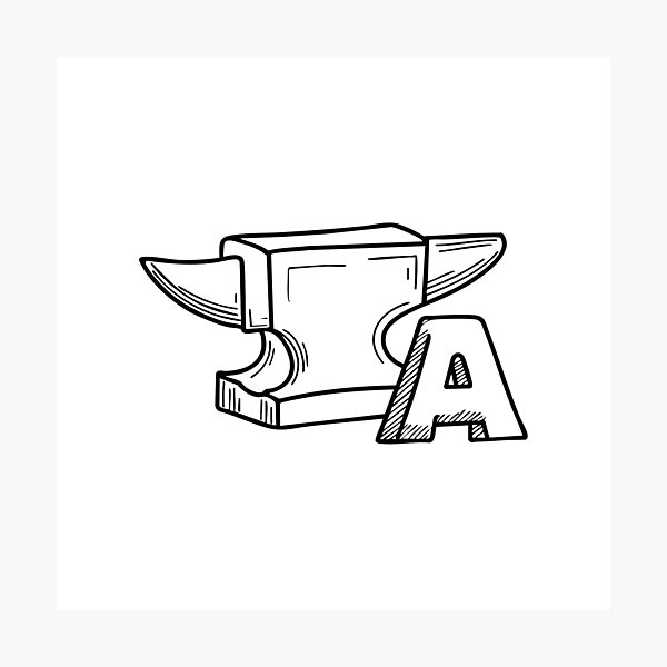 Item preview, an Anvil Beside the Modern Letter A designed and sold by rasagamastore.