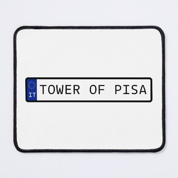 Item preview, Tower of Pisa Italy EU Number Plate designed and sold by PatchMerch.